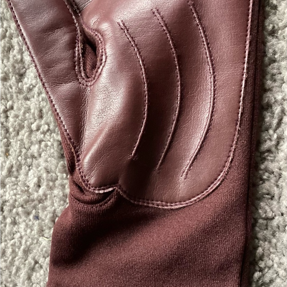 Vintage NOS Womens/Ladies OSFA Driving Gloves Burgundy w Thermal Insulation New! - Picture 10 of 10
